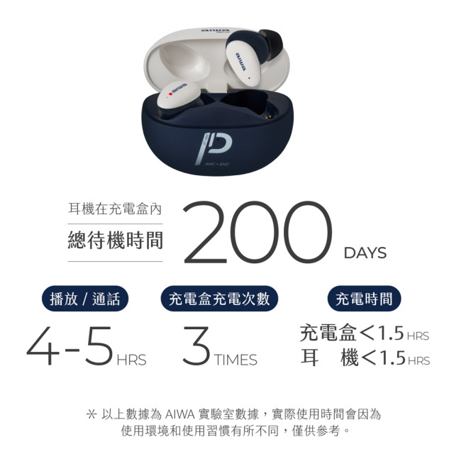 AIWA 愛華 雙重降噪真無線藍牙耳機