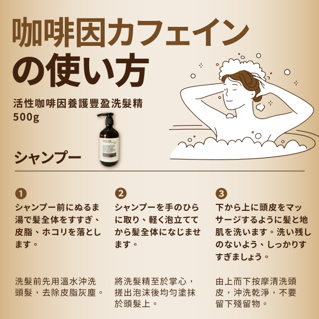活性咖啡因🪐養護豐盈洗髮精